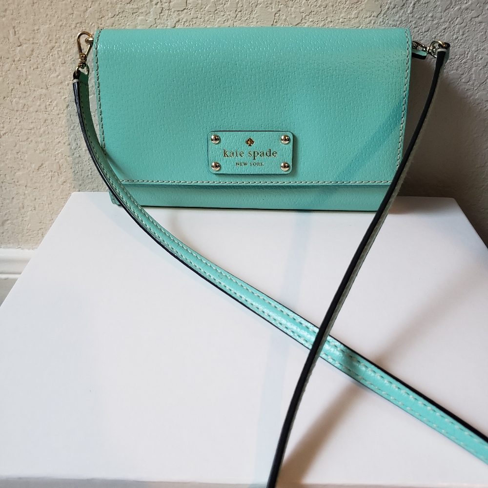Kate Spade Aqua Blue Purse Wellesley Natalie